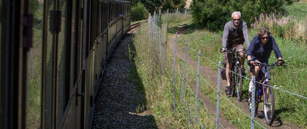 Bure Valley Railway Traffic free cycling Aylsham Wroxham Norfolk